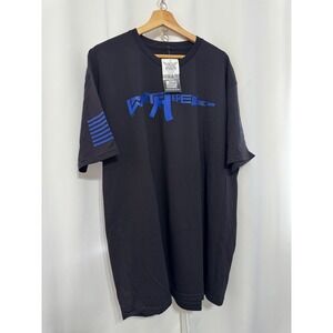 We The People Holsters Mens XXL T-Shirt Black Blue Rifle Graphic Made in USA NWT